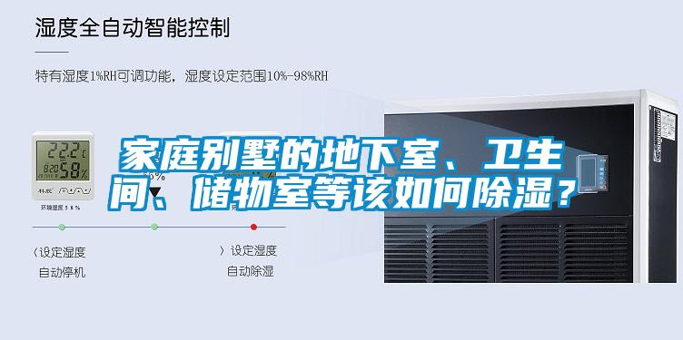 家庭別墅的地下室、衛生間、儲物室等該如何除濕？