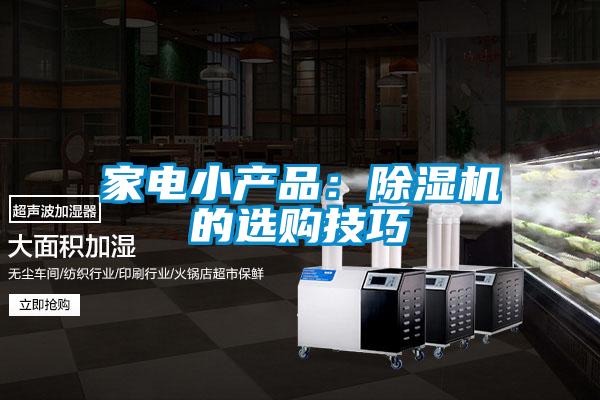 家電小產品：除濕機的選購技巧