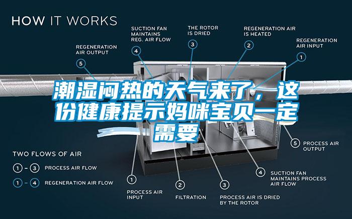 潮濕悶熱的天氣來了，這份健康提示媽咪寶貝一定需要