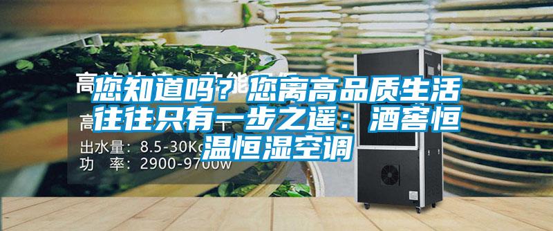 您知道嗎？您離高品質生活往往只有一步之遙：酒窖恒溫恒濕空調