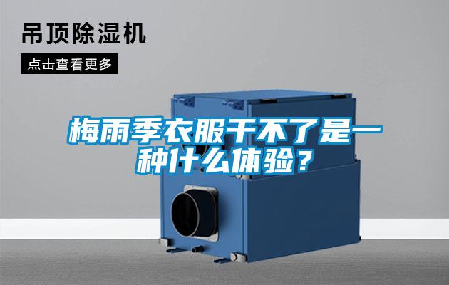 梅雨季衣服干不了是一種什么體驗？