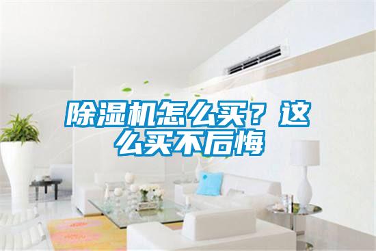 除濕機怎么買？這么買不后悔