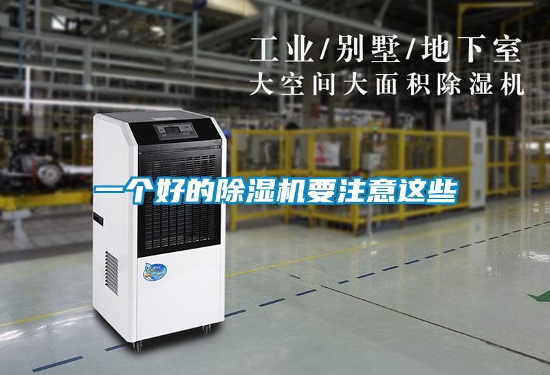 一個好的除濕機要注意這些
