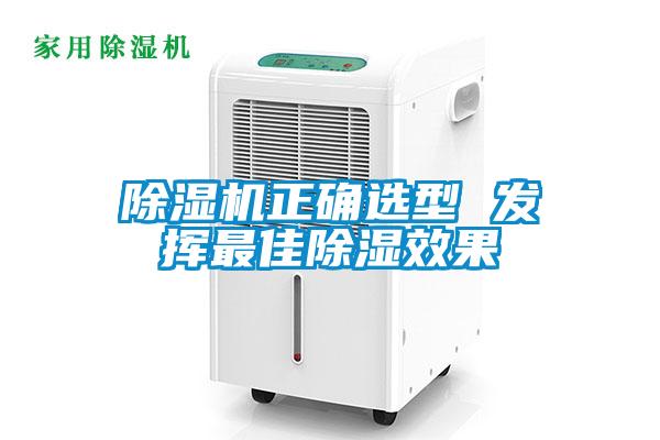 除濕機正確選型 發揮最佳除濕效果