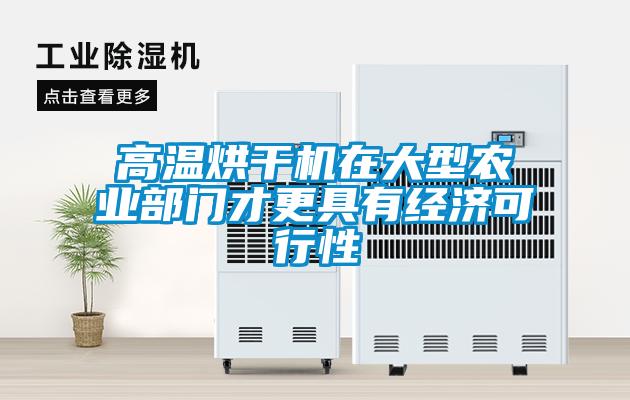 高溫烘干機(jī)在大型農(nóng)業(yè)部門才更具有經(jīng)濟(jì)可行性