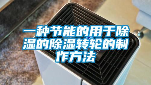 一種節(jié)能的用于除濕的除濕轉(zhuǎn)輪的制作方法