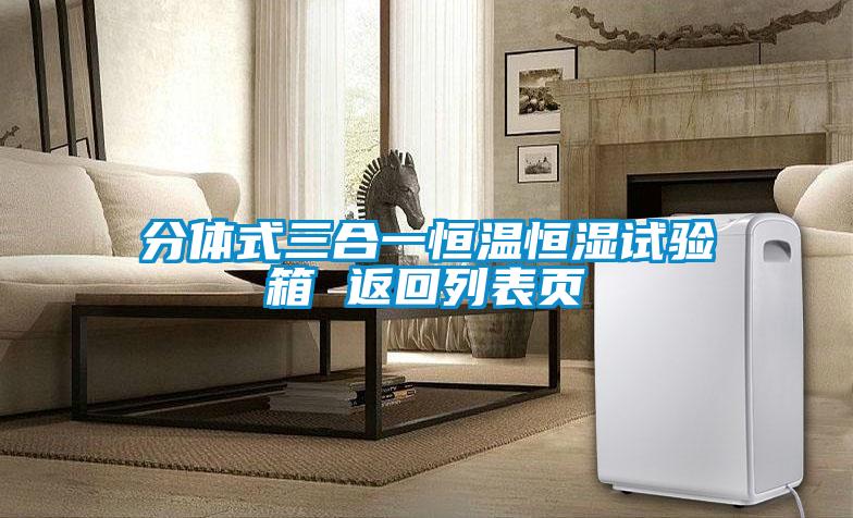 分體式三合一恒溫恒濕試驗箱 返回列表頁