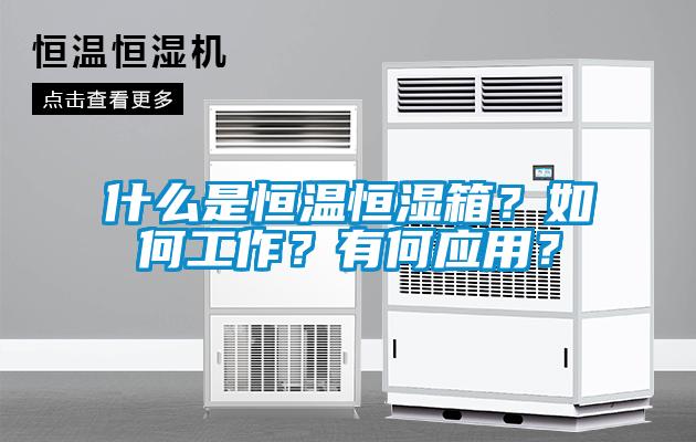 什么是恒溫恒濕箱？如何工作？有何應用？