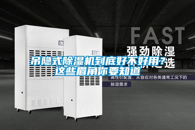 吊隱式除濕機到底好不好用？這些眉角你要知道