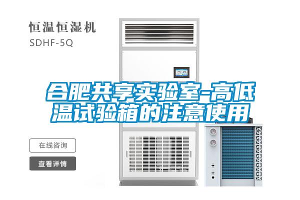 合肥共享實(shí)驗(yàn)室-高低溫試驗(yàn)箱的注意使用