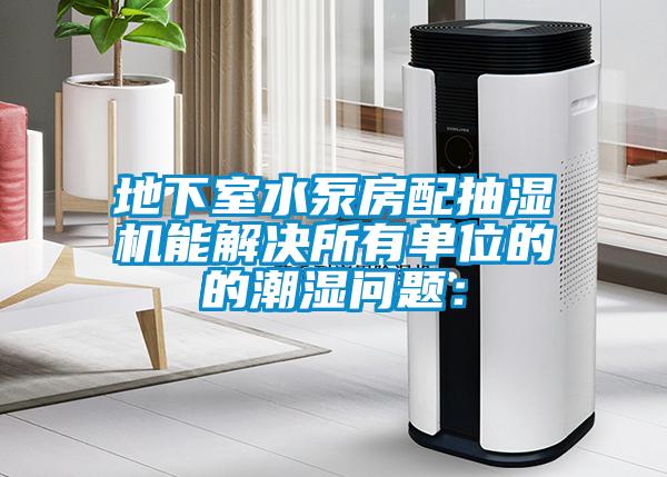 地下室水泵房配抽濕機能解決所有單位的的潮濕問題：