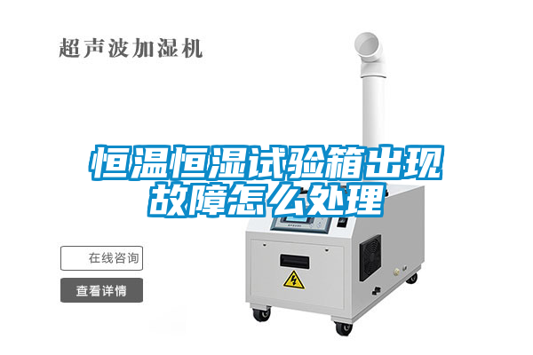 恒溫恒濕試驗箱出現(xiàn)故障怎么處理