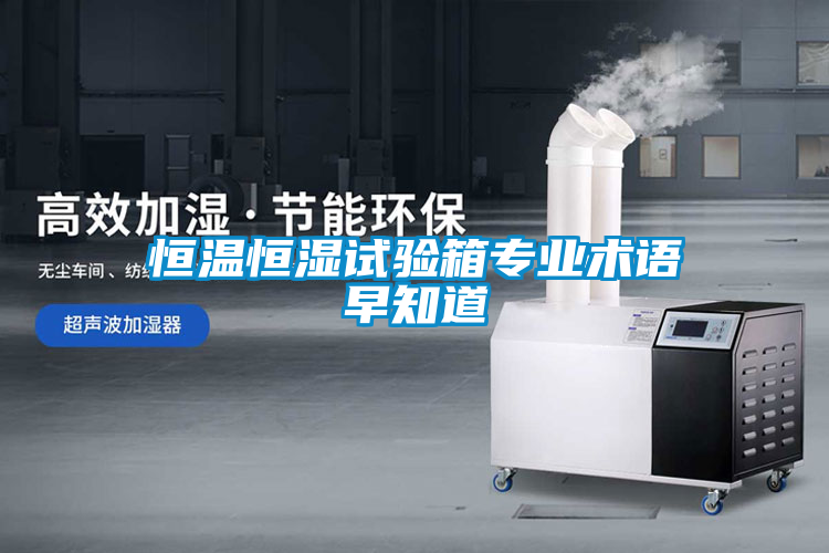 恒溫恒濕試驗箱專業術語早知道