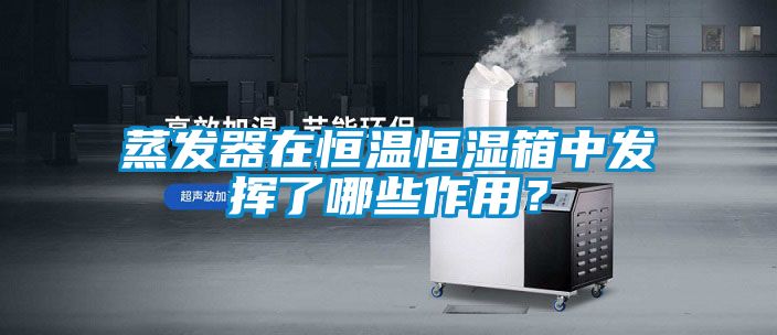 蒸發(fā)器在恒溫恒濕箱中發(fā)揮了哪些作用？