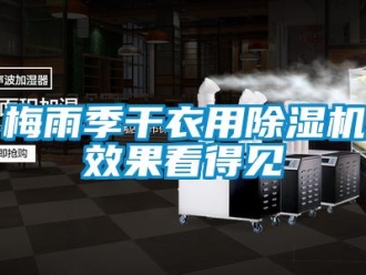 行業新聞梅雨季干衣用除濕機效果看得見