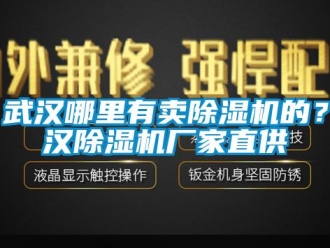 企業新聞·武漢哪里有賣除濕機的？武漢除濕機廠家直供
