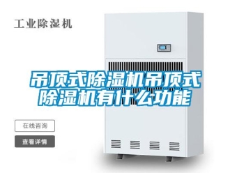 行業新聞吊頂式除濕機吊頂式除濕機有什么功能