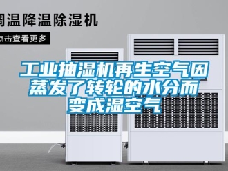 企業新聞工業抽濕機再生空氣因蒸發了轉輪的水分而變成濕空氣