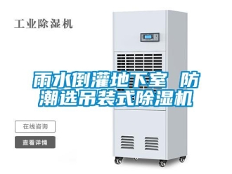 知識百科雨水倒灌地下室 防潮選吊裝式除濕機