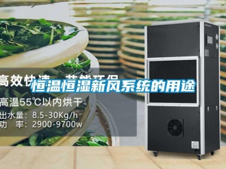 知識百科恒溫恒濕新風系統的用途