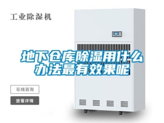 企業新聞地下倉庫除濕用什么辦法最有效果呢