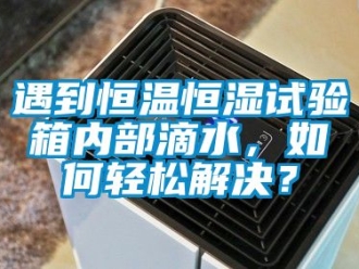 知識百科遇到恒溫恒濕試驗箱內(nèi)部滴水，如何輕松解決？