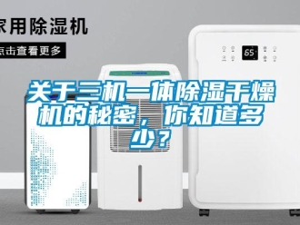 行業(yè)新聞關(guān)于三機(jī)一體除濕干燥機(jī)的秘密，你知道多少？