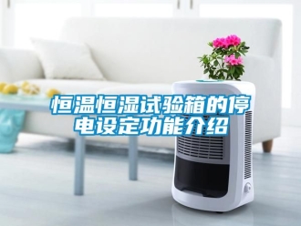 知識百科恒溫恒濕試驗(yàn)箱的停電設(shè)定功能介紹
