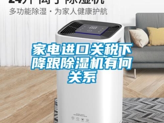 行業(yè)新聞家電進(jìn)口關(guān)稅下降跟除濕機(jī)有何關(guān)系
