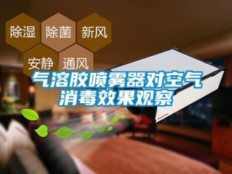 行業(yè)新聞氣溶膠噴霧器對(duì)空氣消毒效果觀察