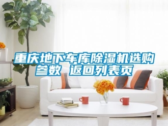 行業新聞重慶地下車庫除濕機選購參數 返回列表頁