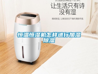 知識百科恒溫恒濕機怎樣進行加濕除濕