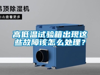常見問題高低溫試驗箱出現(xiàn)這些故障該怎么處理？