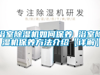 行業新聞浴室除濕機如何保養 浴室除濕機保養方法介紹【詳解】