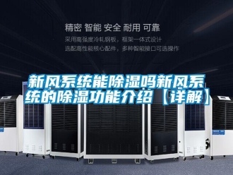 行業新聞新風系統能除濕嗎新風系統的除濕功能介紹【詳解】