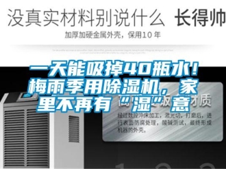 行業(yè)新聞一天能吸掉40瓶水！梅雨季用除濕機(jī)，家里不再有“濕”意