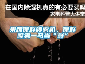 行業(yè)新聞果蔬保鮮噴霧機，保鮮噴霧一馬當(dāng)“鮮”