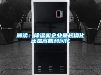 行業(yè)新聞解讀：除濕機(jī)企業(yè)是規(guī)模化還是高端利潤化