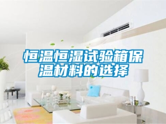 知識百科恒溫恒濕試驗箱保溫材料的選擇