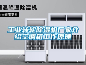 企業新聞工業轉輪除濕機廠家介紹空調箱工作原理