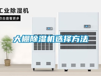 行業新聞大棚除濕機選擇方法