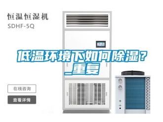 企業(yè)新聞低溫環(huán)境下如何除濕？_重復(fù)