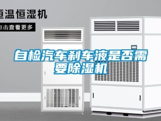 知識百科自檢汽車剎車液是否需要除濕機