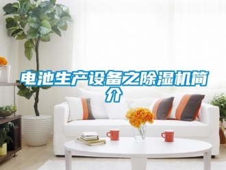 行業新聞電池生產設備之除濕機簡介