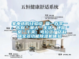 行業(yè)新聞家電選購(gòu)經(jīng)驗(yàn)談 篇一百零一：告別＂潮人＂生活，還你＂一室＂干爽：考拉工廠店科瑞寶多功能除濕機(jī)體驗(yàn)