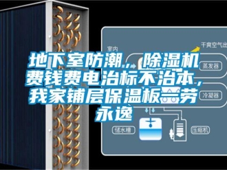 行業新聞地下室防潮，除濕機費錢費電治標不治本，我家鋪層保溫板一勞永逸