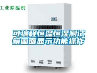 知識百科可編程恒溫恒濕測試箱畫面顯示功能操作