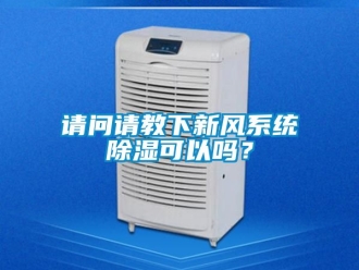行業新聞請問請教下新風系統除濕可以嗎？