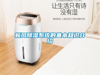 行業(yè)新聞新風(fēng)除濕系統(tǒng)的基本知識(shí)介紹