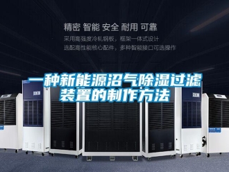 行業新聞一種新能源沼氣除濕過濾裝置的制作方法